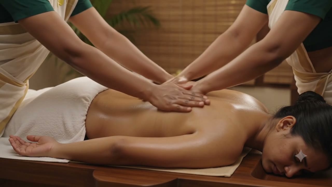 Abhyanga — synchronised full-body herbal oil massage
