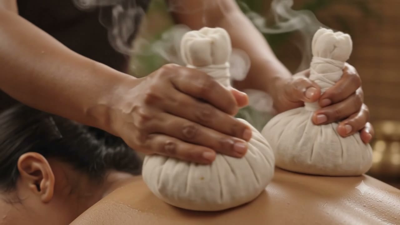 Pinda Sweda — warm herbal bolus fomentation